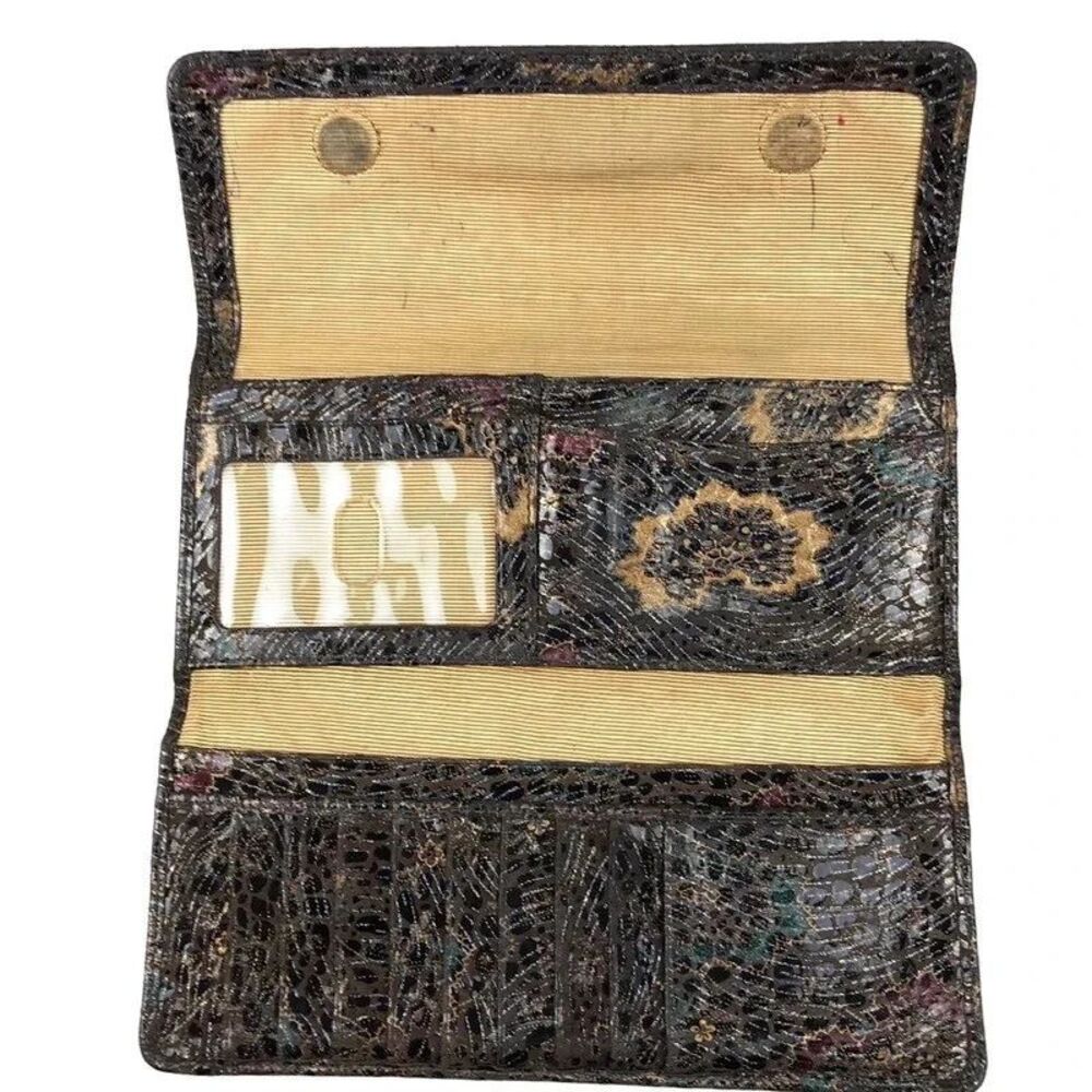 HOBO International Rustic Metallic Clutch Wallet